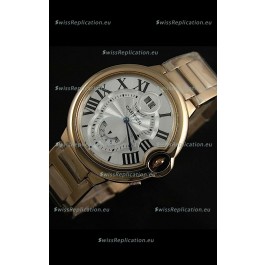 Cartier Ballon Blue de Japanese Replica Watch in Pink Gold Strap
