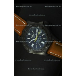 Breitling Seawolf PVD Coated Swiss Watch in Brown Strap