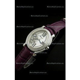 Chopard Happy Sport Swiss Replica Watch in Purple Strap