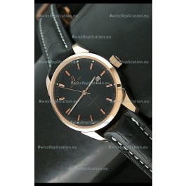 Breitling Transocean Rose Gold Black Dial Swiss Watch