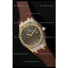 Audemars Piguet Royal Oak LADY Replica Watch in Pink Gold Casing
