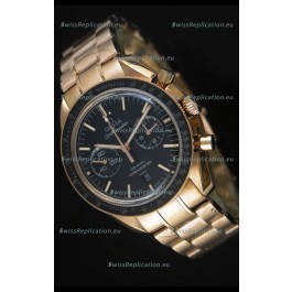 Omega Speedmaster Moon Watch Co-Axial Swiss Watch in Rose Gold - 1:1 Mirror Replica