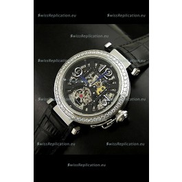 Cartier Ronde De Ladies Replica Watch in Decorated Skeleton Dial