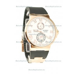 Ulysse Nardin Maxi Marine Chronometer Japanese Replica Rose Gold Watch