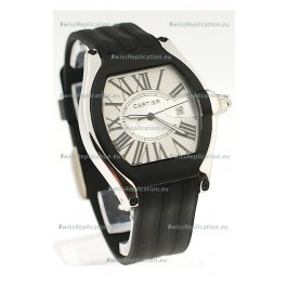 Cartier Roadster Japanese Replica Watch in White Dial