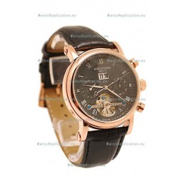 Patek Philippe Grand Complications Tourbillon Gold Watch in Black Dial