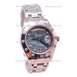 Rolex Day Date Black Mother of Pearl Japanese Replica Watch