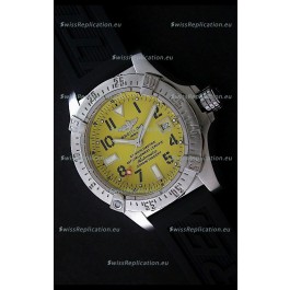Breitling Avenger Seawolf Swiss Replica Watch in Yellow Dial 