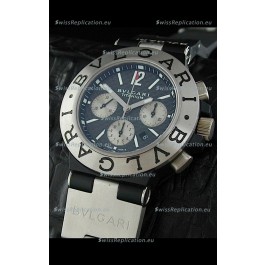 Bvlgari Fabrique en Suisse Swiss Replica Titanium Watch in Black Dial