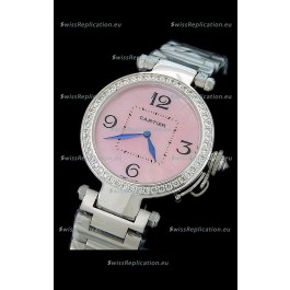 Cartier Pasha de Swiss Replica Automatic Watch in Pink Dial