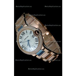 Cartier Balon de Swiss Replica Watch in White Dial