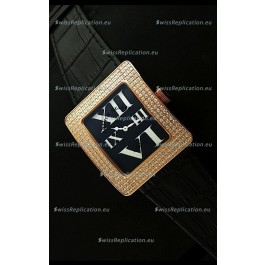 Franck Muller Geneve Infinity Japanese Gold Watch in White Roman Markers