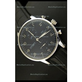 IWC Portuguese Chronograph Swiss Replica Watch in Stainless Steel 1:1 Mirror Replica Edition