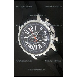 Roger Dubius Excalibur Chronoexcel Japanese Watch in Black Dial