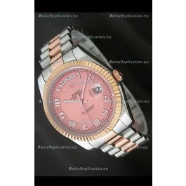 Rolex Oyster Perpetual Day Date II Swiss Replica Watch in Pink Dial