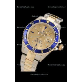 Rolex Submariner Swiss Replica Two Tone Watch in Gold Dial