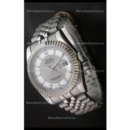 Rolex Datejust Oyster Perpetual Superlative ChronoMeter Replica Watch in White & Grey Dial