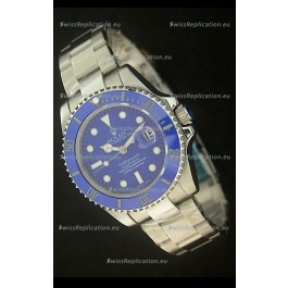 Rolex Submariner Swiss Replica Watch in Blue Ceramic Bezel