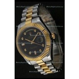 Rolex Datejust Swiss Replica Two Tone Yellow Gold Watch 