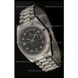 Rolex Oyster Perpetual Day Date Swiss Replica Watch in Black Dial