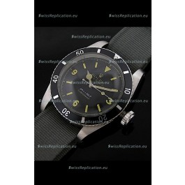 Rolex Submariner Swiss Replica Watch in Domed Crystal Grey Nylon Strap