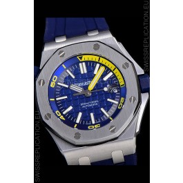 Audemars Piguet Royal Oak Diver Swiss Replica Watch Blue Dial 1:1 Quality 3120 Movement 904L Steel 