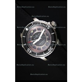 Blancpain 500 Fathoms Swiss Replica Watch in Grey Carbon Dial - 1:1 Mirror Edition