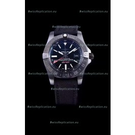 Breitling Avenger II BlackSteel GMT Swiss Replica Watch 1:1 Ultimate Swiss Replica Watch