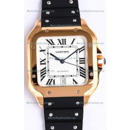 Santos De Cartier Rose Gold Casing 1:1 Mirror Swiss Replica Watch 40MM