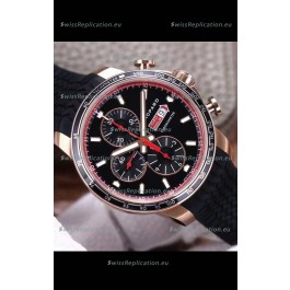 Chopard Classic Racing Chronograph 1:1 Mirror Replica Watch in Rose Gold Casing - Black Dial 