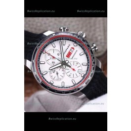 Chopard Classic Racing Chronograph 1:1 Mirror Replica Watch in Steel Casing - White Dial