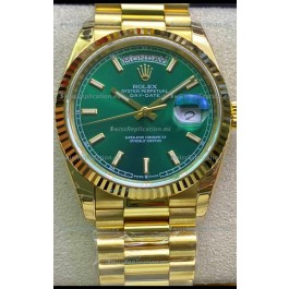 Rolex Day Date 118238 Presidential 18K Yellow Gold Watch 36MM - Green Dial 1:1 Mirror Quality