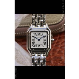 Cartier PANTHERE Edition 1:1 Mirror Quality Swiss Replica Watch in White Dial - Steel Bezel