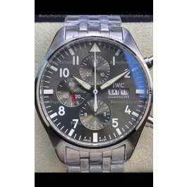 IWC Pilot Chronograph Edition Grey Dial in 904L Steel Casing 1:1 Mirror Replica Watch