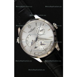 Jaeger LeCoultre Master Geographic Power Reserve Steel Case Steel Dial Swiss Replica Watch 
