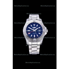 Breitling Avenger 43 Automatic Blue Dial Steel Strap 1:1 Mirror Swiss Replica Watch 