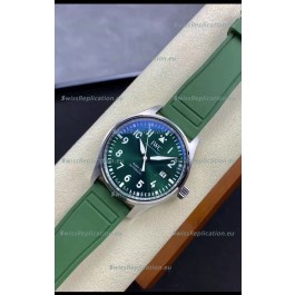 IWC Pilot MARK Series IW328205 1:1 Mirror Swiss Replica Watch in Green Dial and Strap