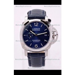 Panerai Luminor PAM01393 Automatic Blue Dial 42MM 1:1 Mirror Quality - 904L Steel in Leather Strap