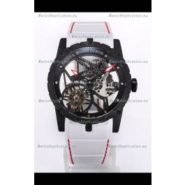 Roger Dubuis Excalibur Spider Flying Tourbillon Skeleton Carbon Casing 42MM 1:1 Mirror Swiss Watch
