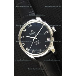 Omega De-Ville Annual Calendar Co-Axial Swiss Replica Watch 1:1 Mirror Edition in Black Dial