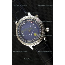 Patek Philippe Grand Complication 6102P Celestial Moon Age Blue Dial Swiss Replica Watch 