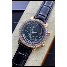 Patek Philippe 6104R Grand Compilations Handwind Swiss Replica Watch - Diamonds Bezel