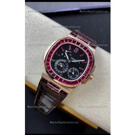 Patek Philippe Nautilus 5724R 1:1 Quality Swiss Replica Watch in Black Dial
