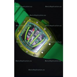 Richard Mille RM059 Yohan Blake Edition Swiss Replica Watch in Green Bezel