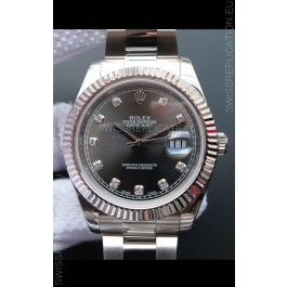 Rolex Datejust 41MM Cal.3135 Movement Swiss Replica Watch in 904L Steel Pearl Grey Dial 