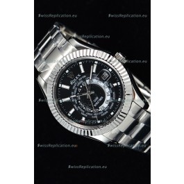 Rolex SkyDweller Swiss Watch in Steel Case - DIW Edition Black Dial 