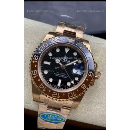 Rolex GMT Masters II M126715CHNR Everose Gold Swiss Replica 1:1 Mirror Watch - 904L Steel