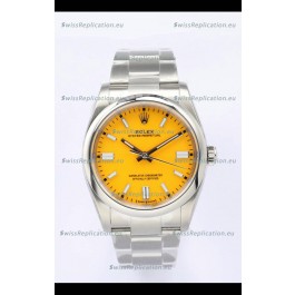 Rolex Oyster Perpetual REF#126000 36MM Swiss Movement Swiss Replica Yellow Dial 904L Steel 1:1 Mirror Replica Watch