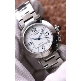 Pasha De Cartier 1:1 Mirror Quality Automatic Swiss Replica Watch 32MM - White Dial