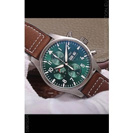 IWC Pilot Chronograph Edition Green Dial 1:1 Mirror Replica Watch